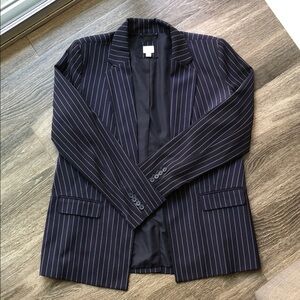 A New Day Women’s Navy with white Pinstripe Blazer, size Large